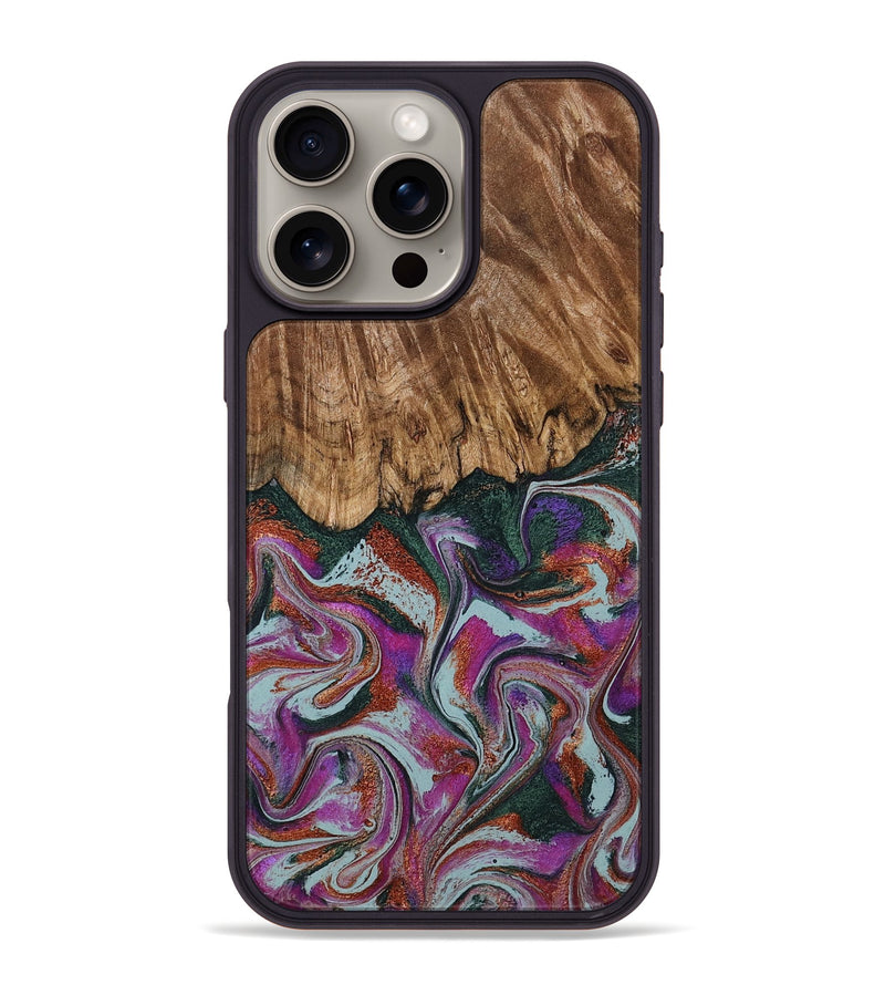 iPhone 16 Pro Max Wood Phone Case - Bentley (Green, 792966)