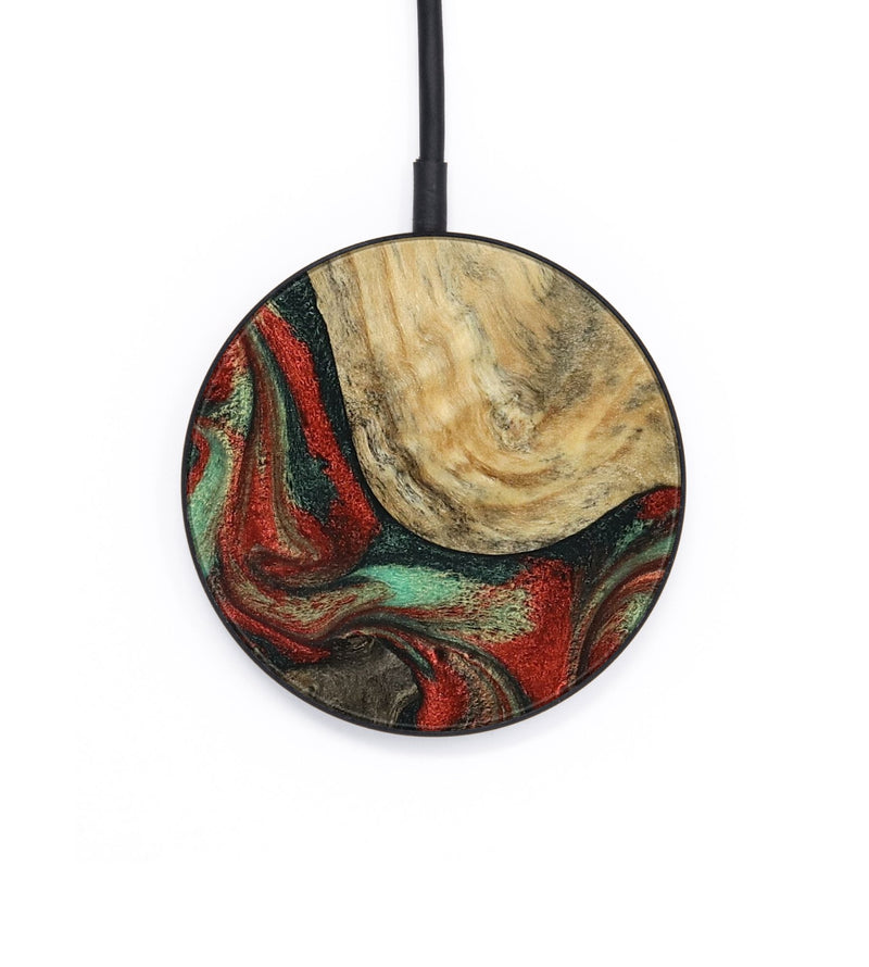 Circle Wood Wireless Charger - Brandee (Green, 792969)