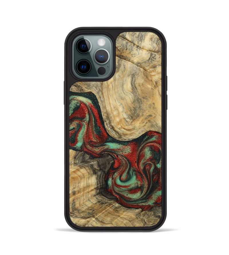 iPhone 12 Pro Wood Phone Case - Brandee (Green, 792969)
