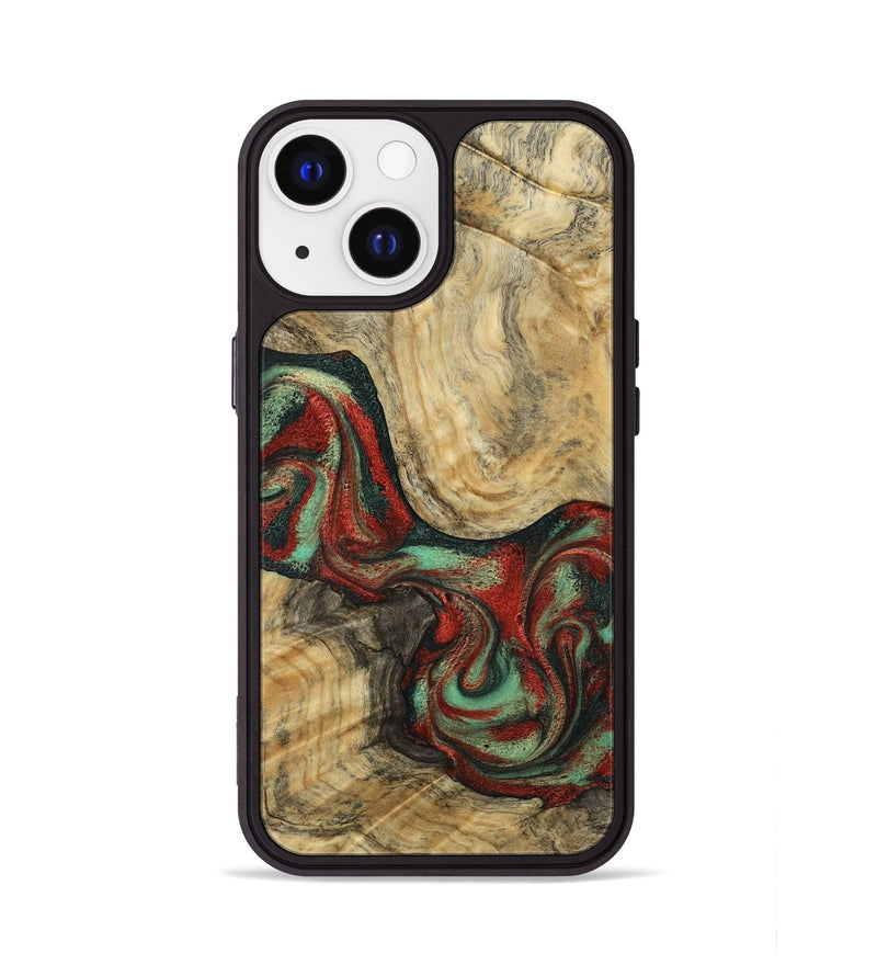 iPhone 13 Wood Phone Case - Brandee (Green, 792969)