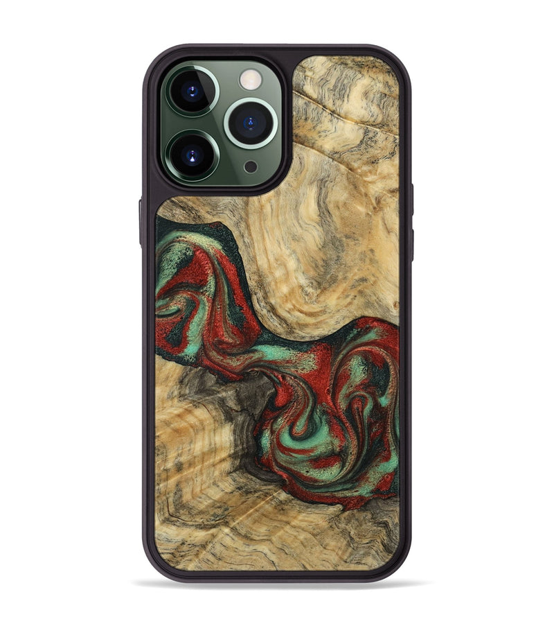 iPhone 13 Pro Max Wood Phone Case - Brandee (Green, 792969)