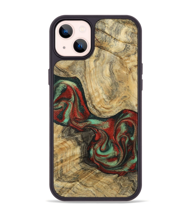 iPhone 14 Plus Wood Phone Case - Brandee (Green, 792969)