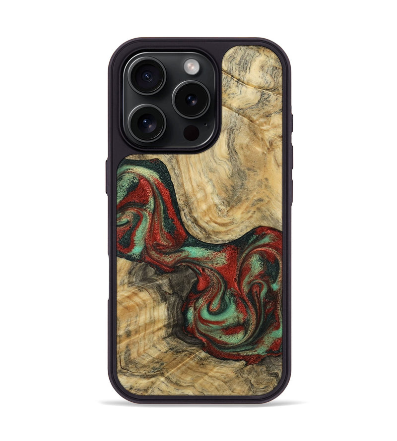 iPhone 16 Pro Wood Phone Case - Brandee (Green, 792969)
