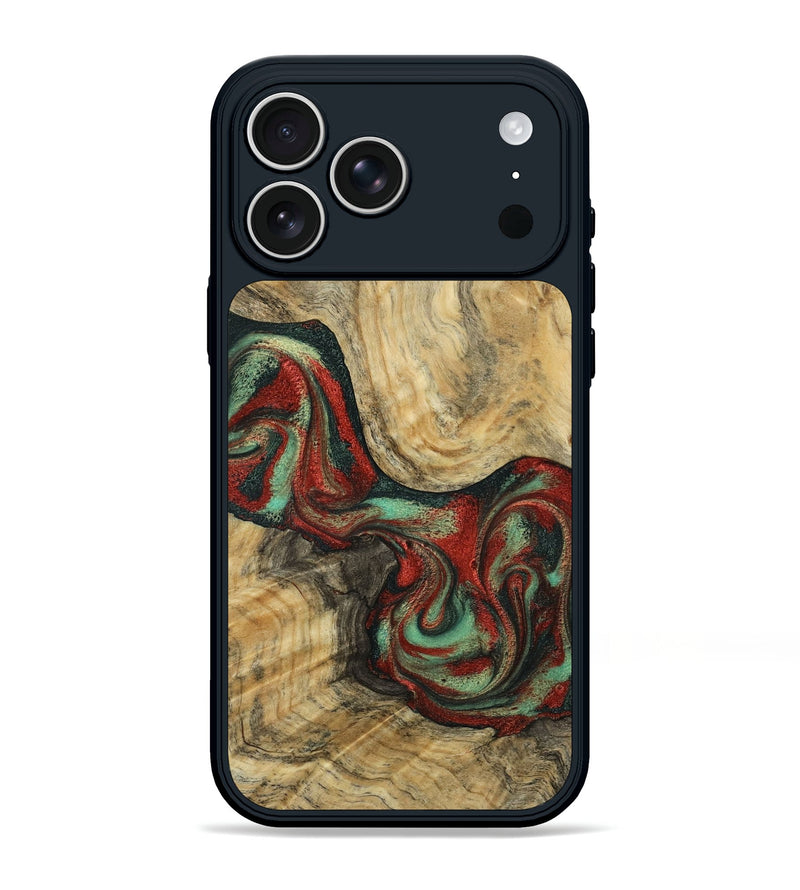 iPhone 17 Pro Max Wood Phone Case - Brandee (Green, 792969)