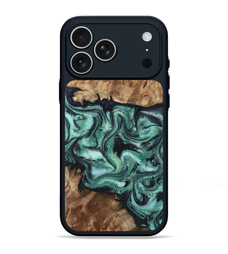 iPhone 17 Pro Max Wood Phone Case - Sharla (Green, 792970)