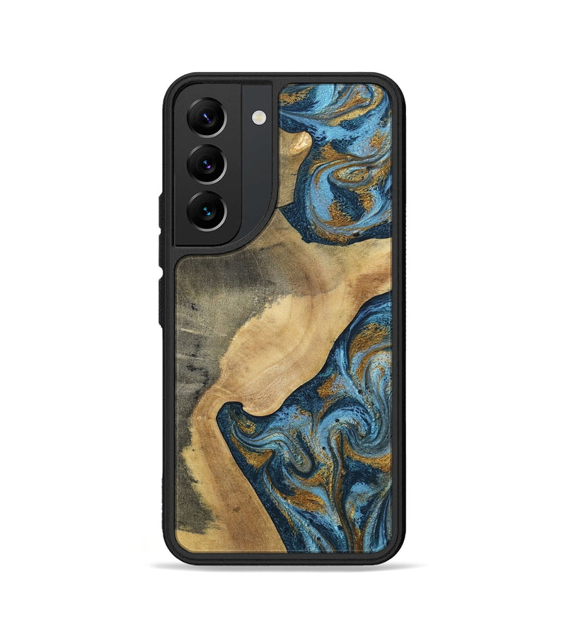 Galaxy S22 Wood Phone Case - Mack (Teal & Gold, 793032)