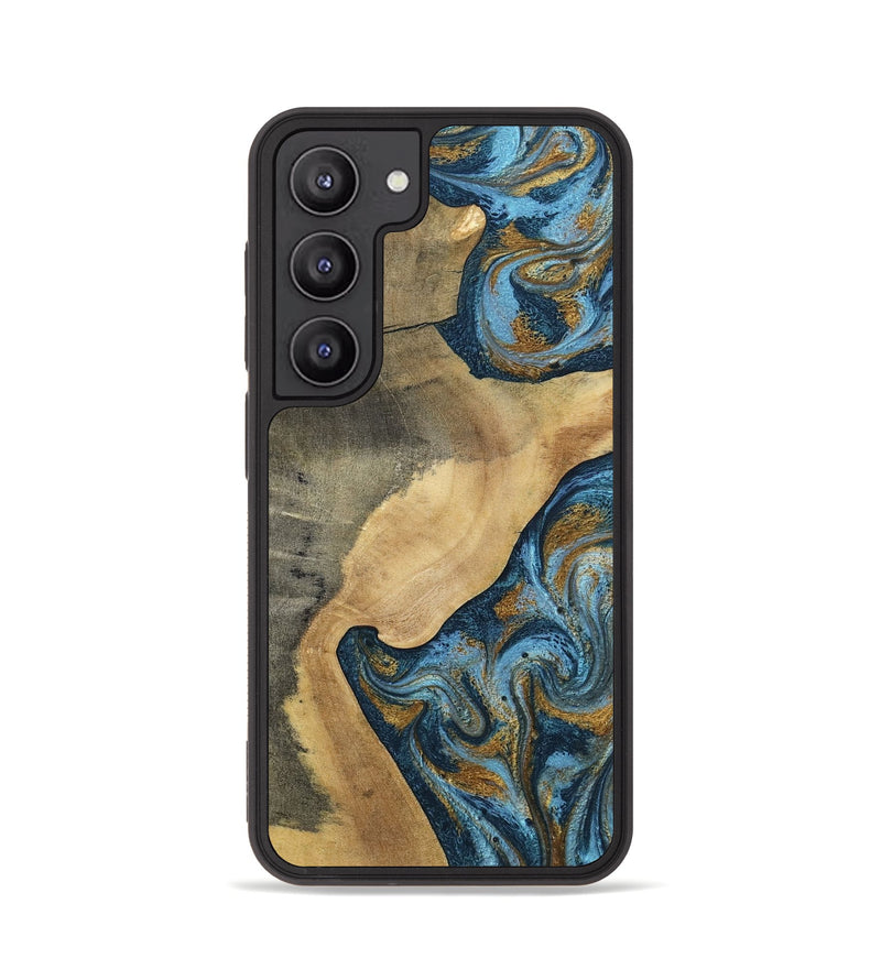 Galaxy S23 Wood Phone Case - Mack (Teal & Gold, 793032)