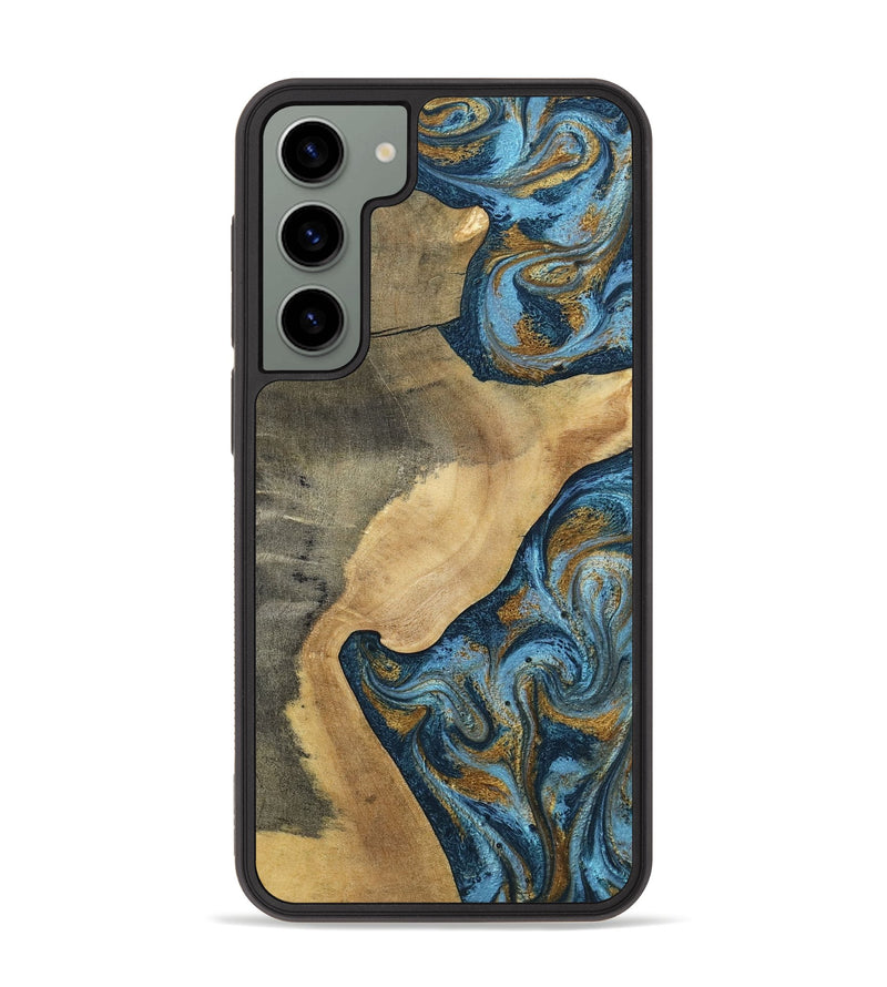 Galaxy S23 Plus Wood Phone Case - Mack (Teal & Gold, 793032)
