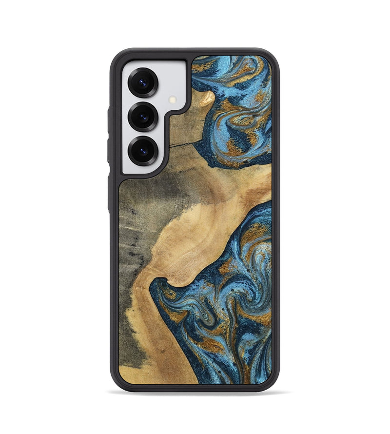 Galaxy S25 Wood Phone Case - Mack (Teal & Gold, 793032)