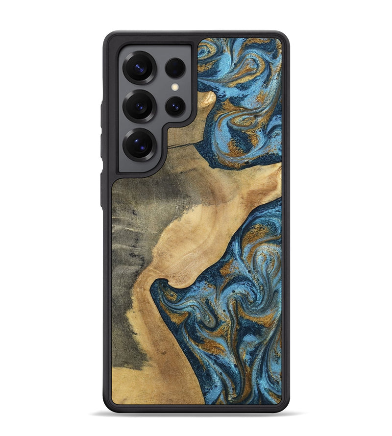 Galaxy S25 Ultra Wood Phone Case - Mack (Teal & Gold, 793032)