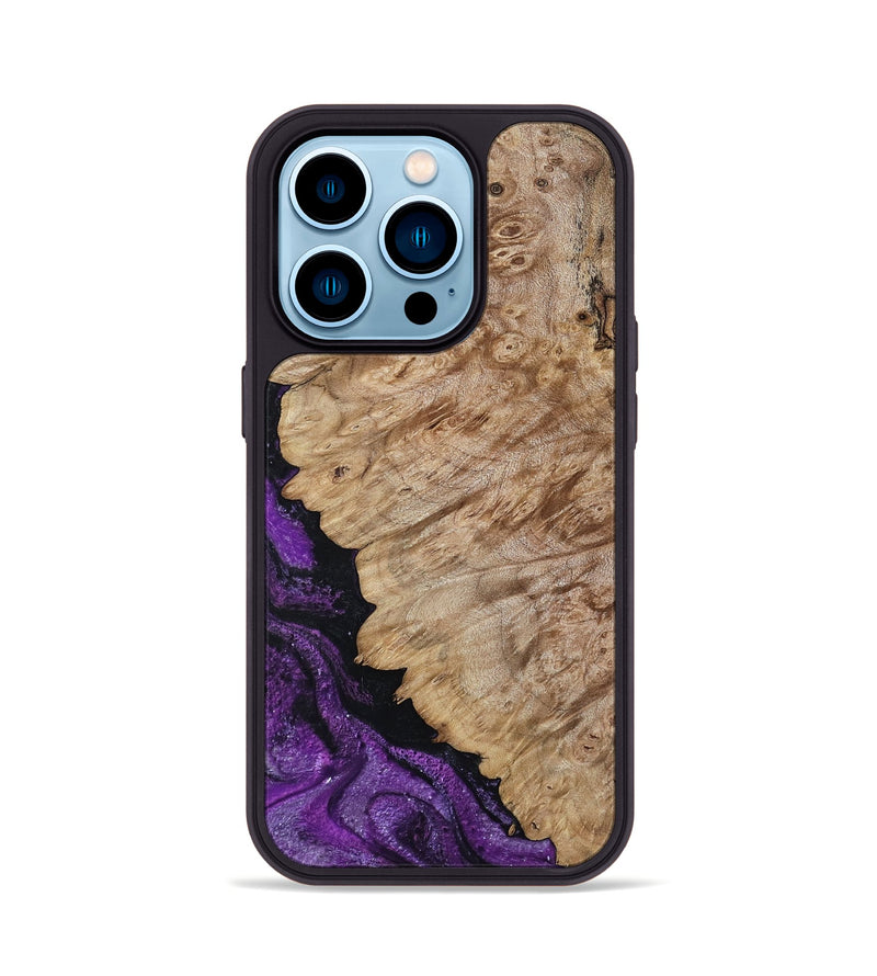 iPhone 14 Pro Wood Phone Case - Holland (Purple, 793036)