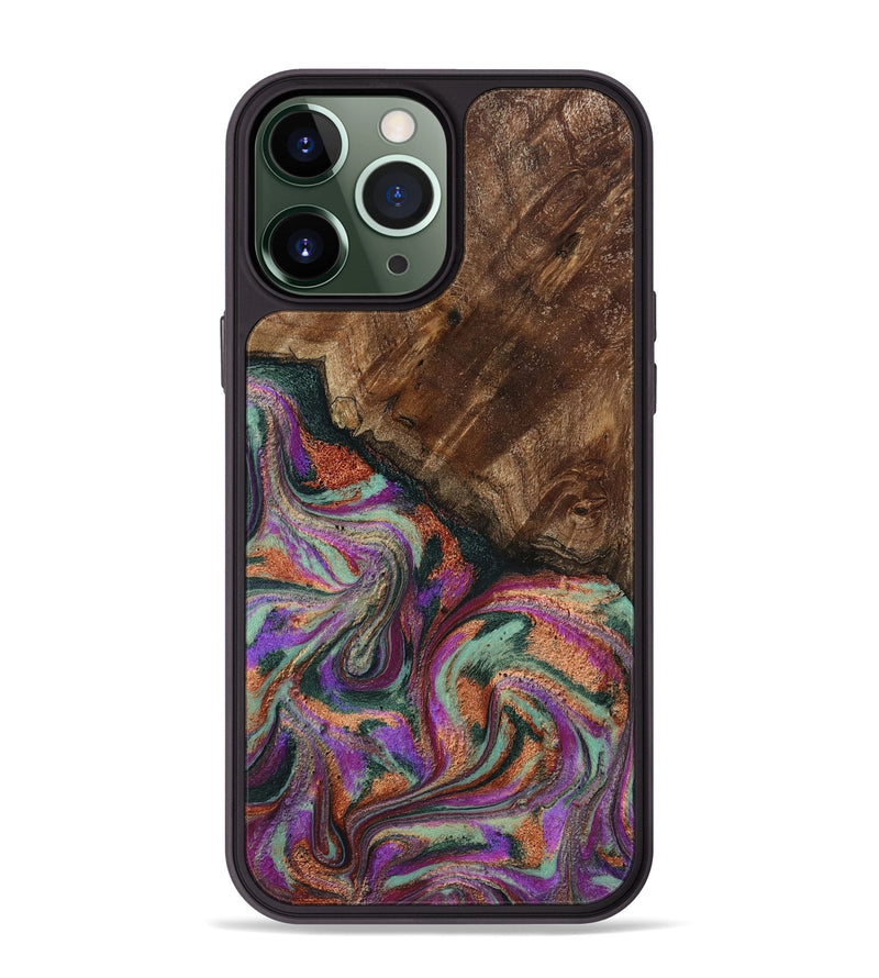 iPhone 13 Pro Max Wood Phone Case - Amiah (Green, 793049)