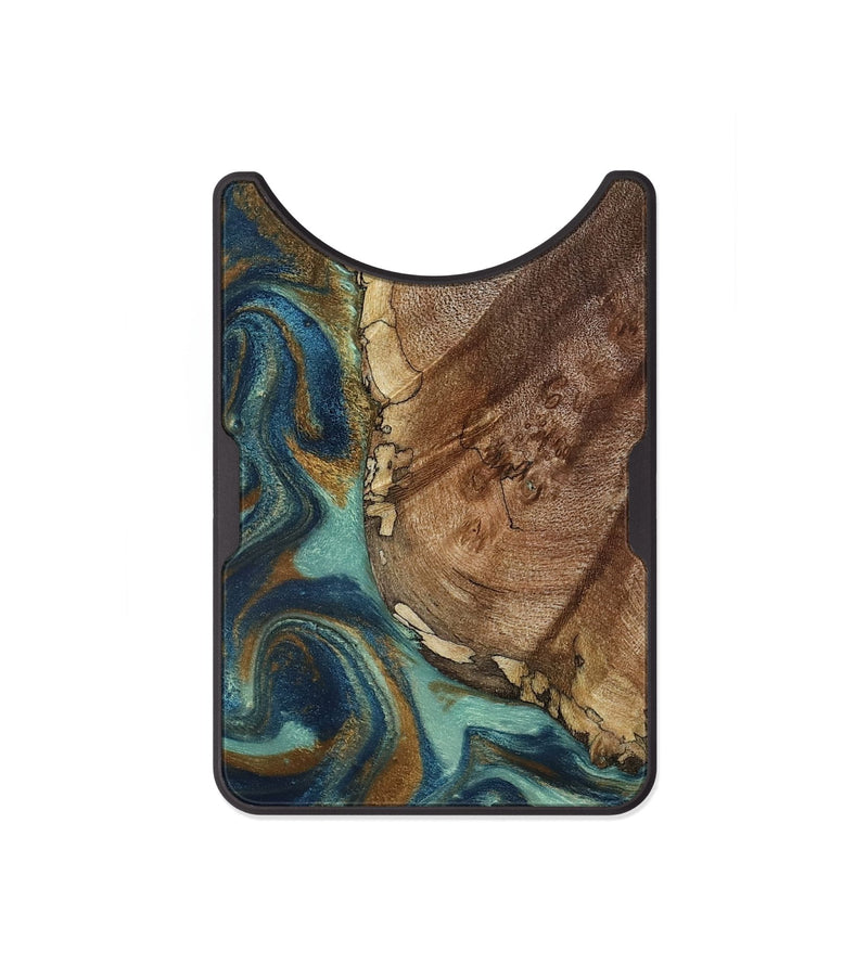 Alloy Wood Wallet - Ike (Teal & Gold, 793065)