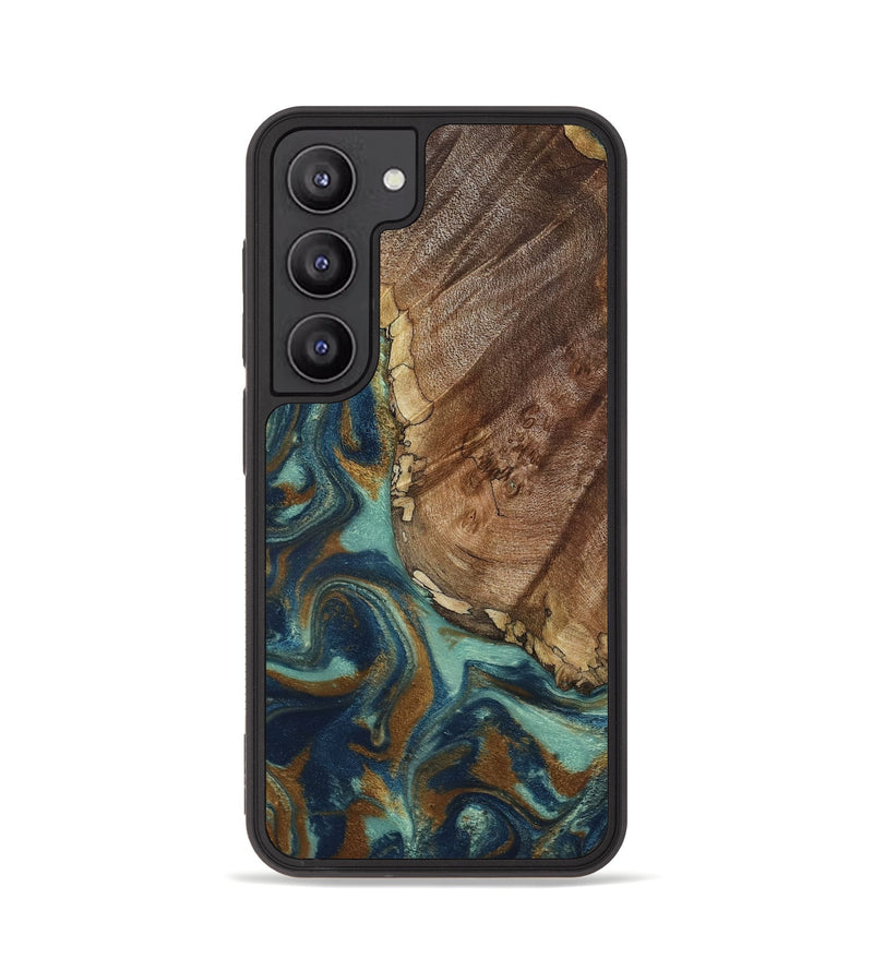 Galaxy S23 Wood Phone Case - Ike (Teal & Gold, 793065)