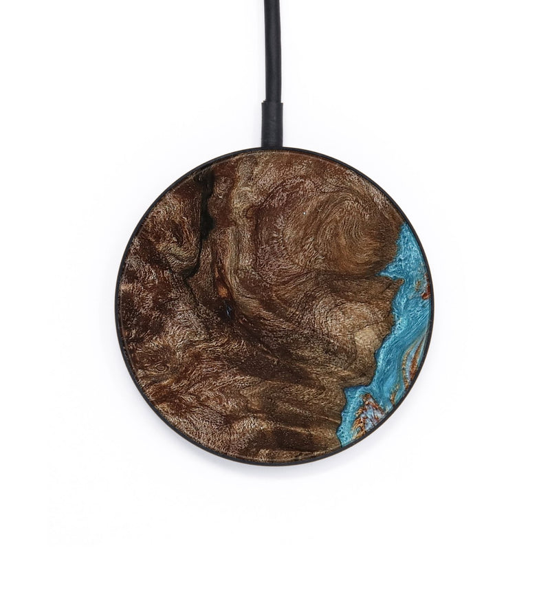Circle Wood Wireless Charger - Brook (Teal & Gold, 793066)