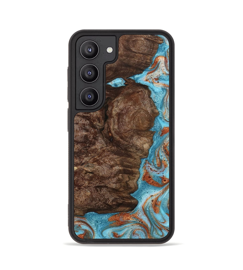 Galaxy S23 Wood Phone Case - Brook (Teal & Gold, 793066)