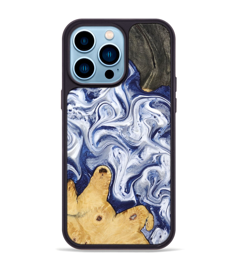 iPhone 14 Pro Max Wood Phone Case - Rayden (Blue, 793083)