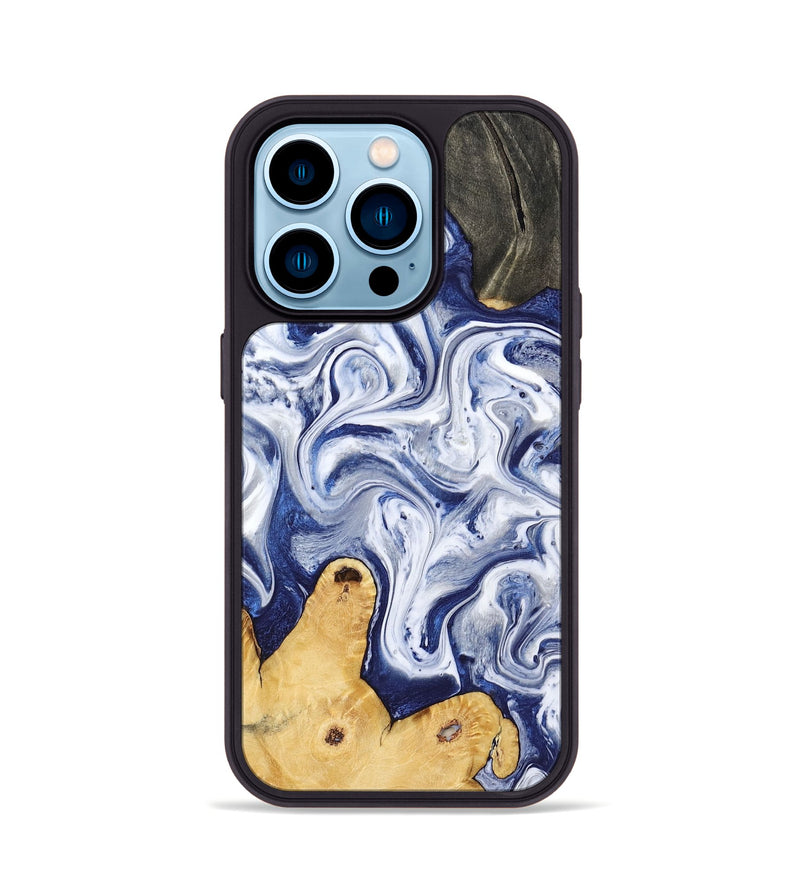 iPhone 14 Pro Wood Phone Case - Rayden (Blue, 793083)