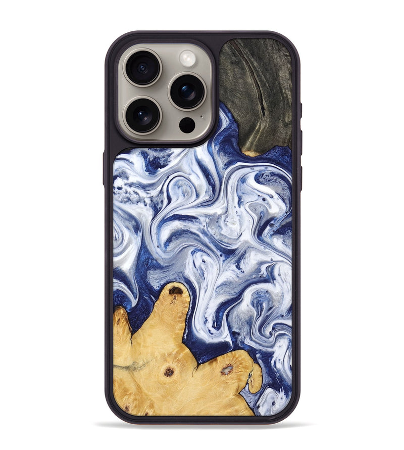 iPhone 15 Pro Max Wood Phone Case - Rayden (Blue, 793083)