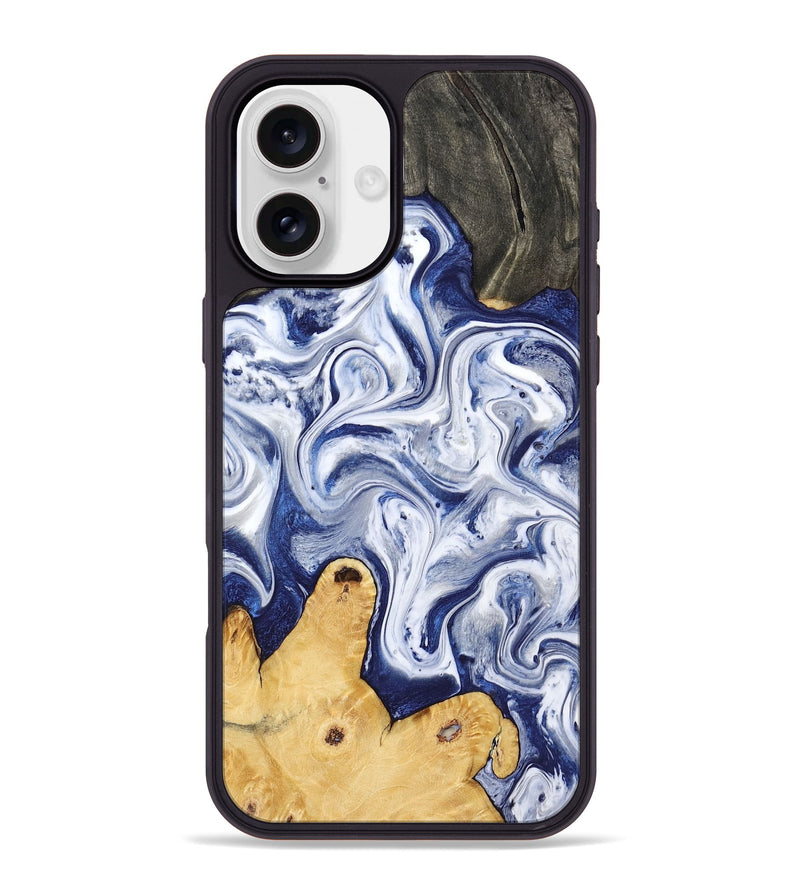 iPhone 16 Plus Wood Phone Case - Rayden (Blue, 793083)