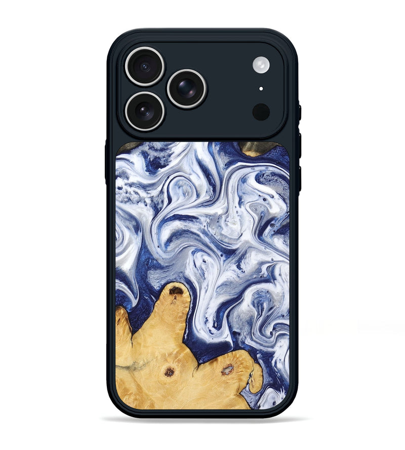 iPhone 17 Pro Max Wood Phone Case - Rayden (Blue, 793083)