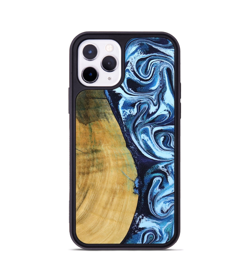 iPhone 11 Pro Wood Phone Case - Amya (Blue, 793085)