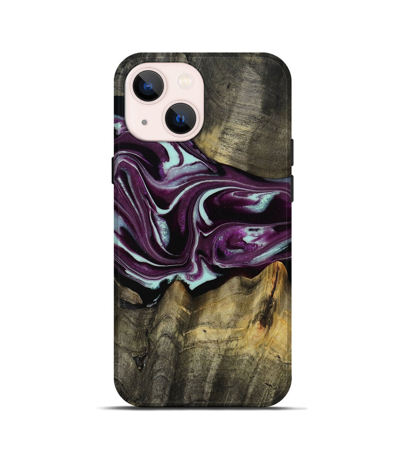 iPhone 13 mini Wood Live Edge Phone Case - Lavon (Purple, 793126)