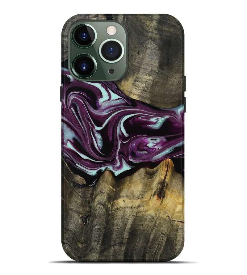 iPhone 13 Pro Max Wood Live Edge Phone Case - Lavon (Purple, 793126)