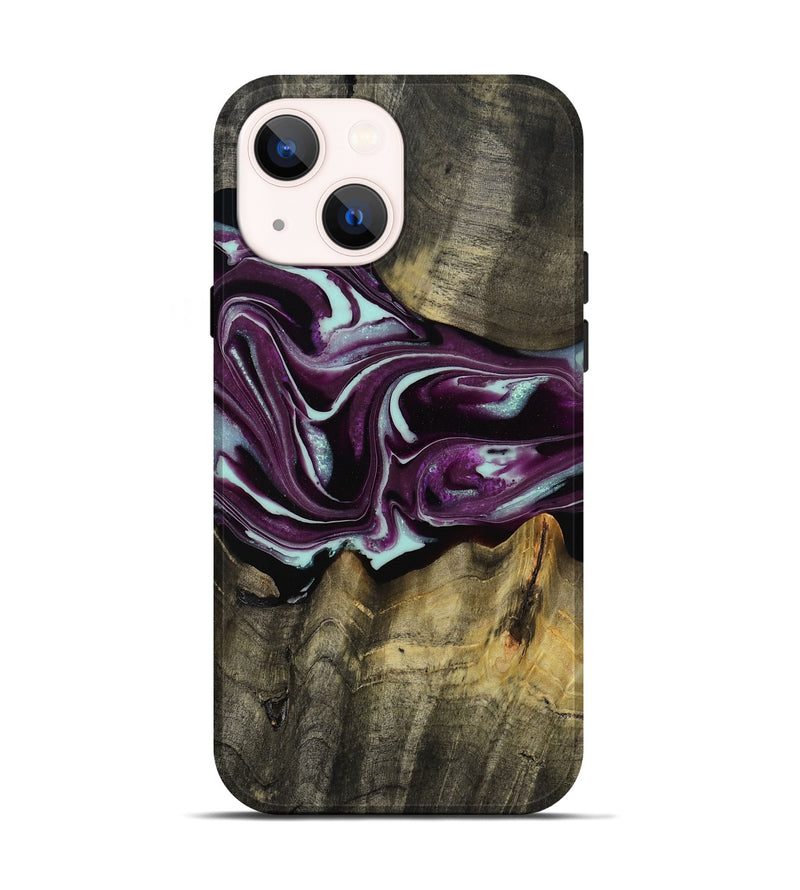 iPhone 14 Wood Live Edge Phone Case - Lavon (Purple, 793126)