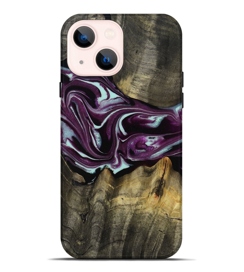 iPhone 14 Plus Wood Live Edge Phone Case - Lavon (Purple, 793126)