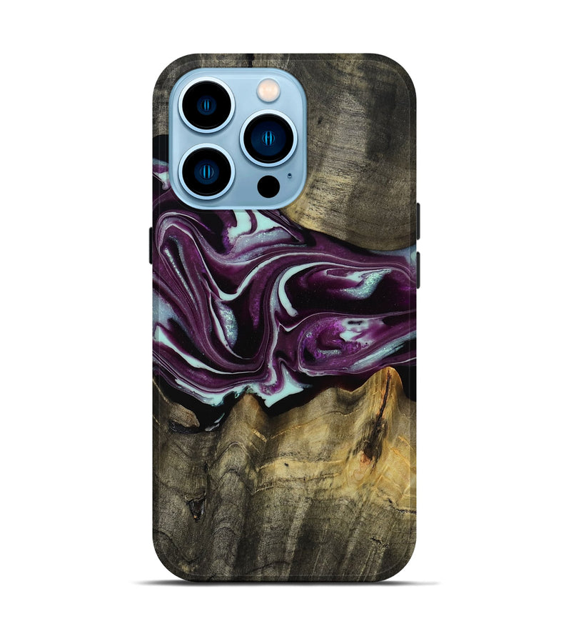 iPhone 14 Pro Wood Live Edge Phone Case - Lavon (Purple, 793126)