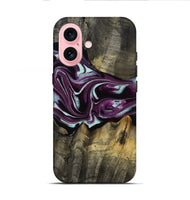 iPhone 16 Wood Live Edge Phone Case - Lavon (Purple, 793126)