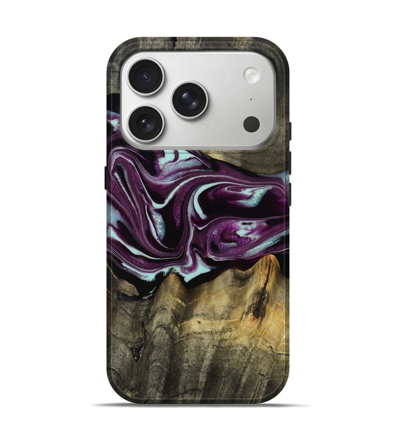 iPhone 17 Pro Wood Live Edge Phone Case - Lavon (Purple, 793126)