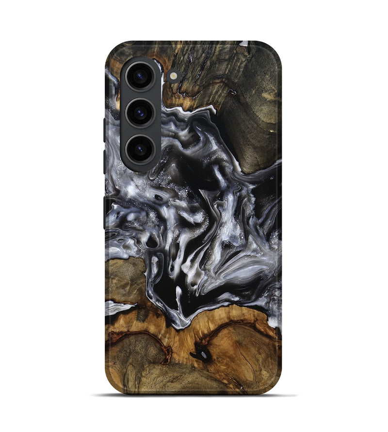 Galaxy S23 Wood Live Edge Phone Case - Yadiel (Black & White, 793138)