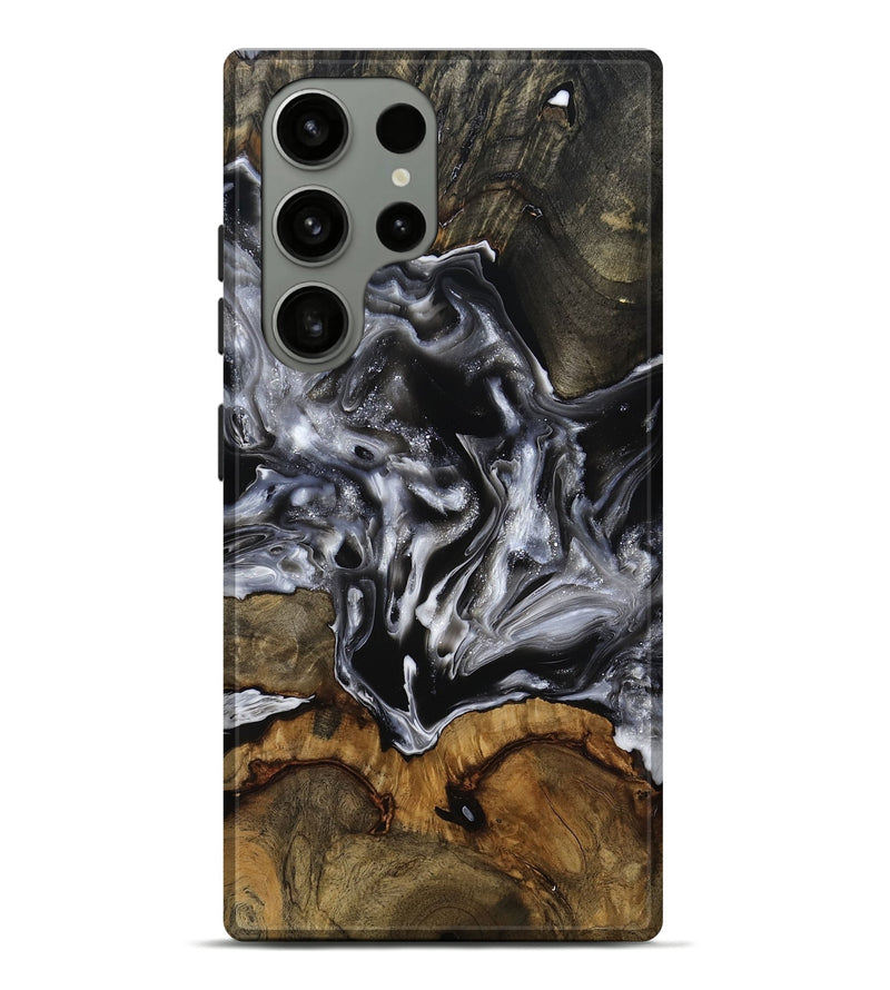 Galaxy S23 Ultra Wood Live Edge Phone Case - Yadiel (Black & White, 793138)