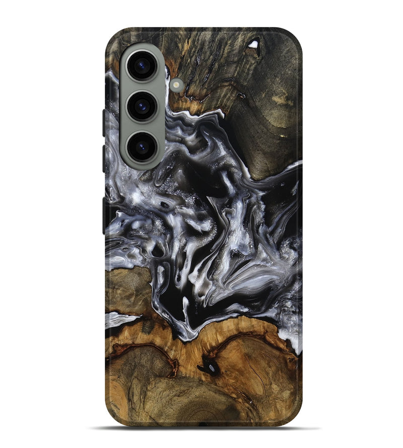 Galaxy S24 Plus Wood Live Edge Phone Case - Yadiel (Black & White, 793138)