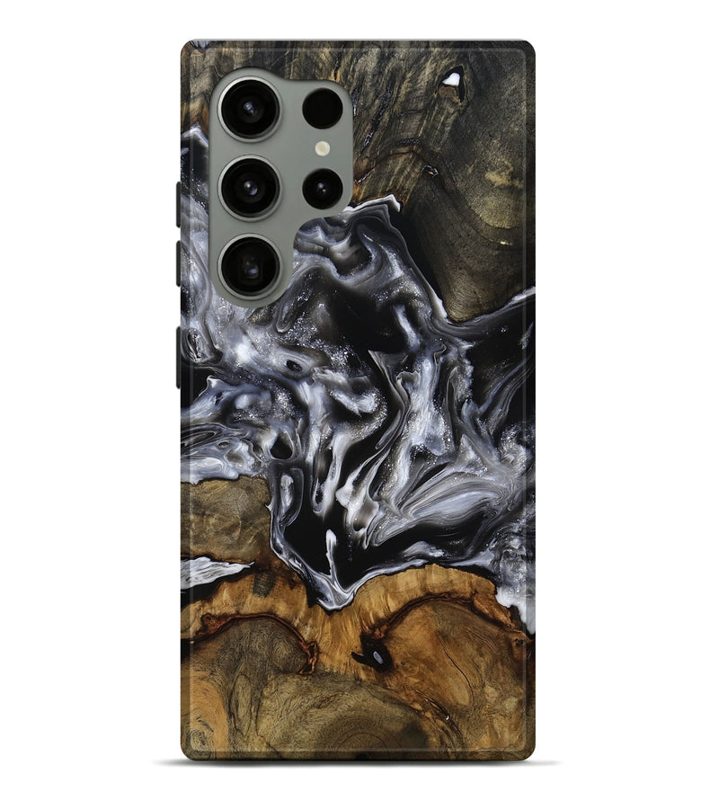 Galaxy S24 Ultra Wood Live Edge Phone Case - Yadiel (Black & White, 793138)