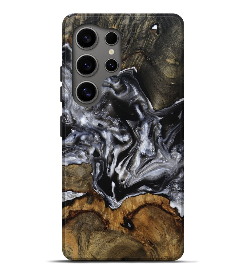 Galaxy S25 Ultra Wood Live Edge Phone Case - Yadiel (Black & White, 793138)