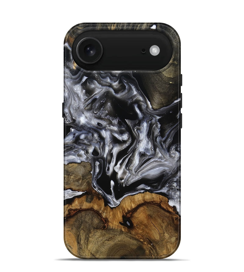 iPhone 17 Air Wood Live Edge Phone Case - Yadiel (Black & White, 793138)