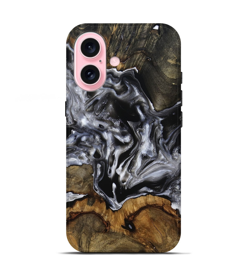 iPhone 17 Wood Live Edge Phone Case - Yadiel (Black & White, 793138)