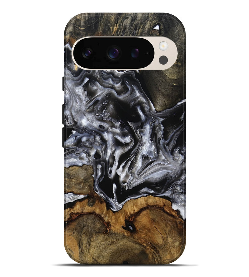 Pixel 10 Pro XL Wood Live Edge Phone Case - Yadiel (Black & White, 793138)