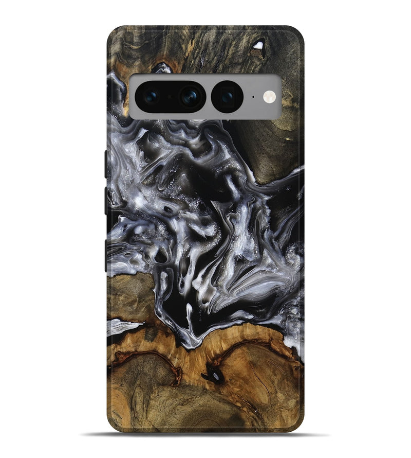 Pixel 7 Pro Wood Live Edge Phone Case - Yadiel (Black & White, 793138)