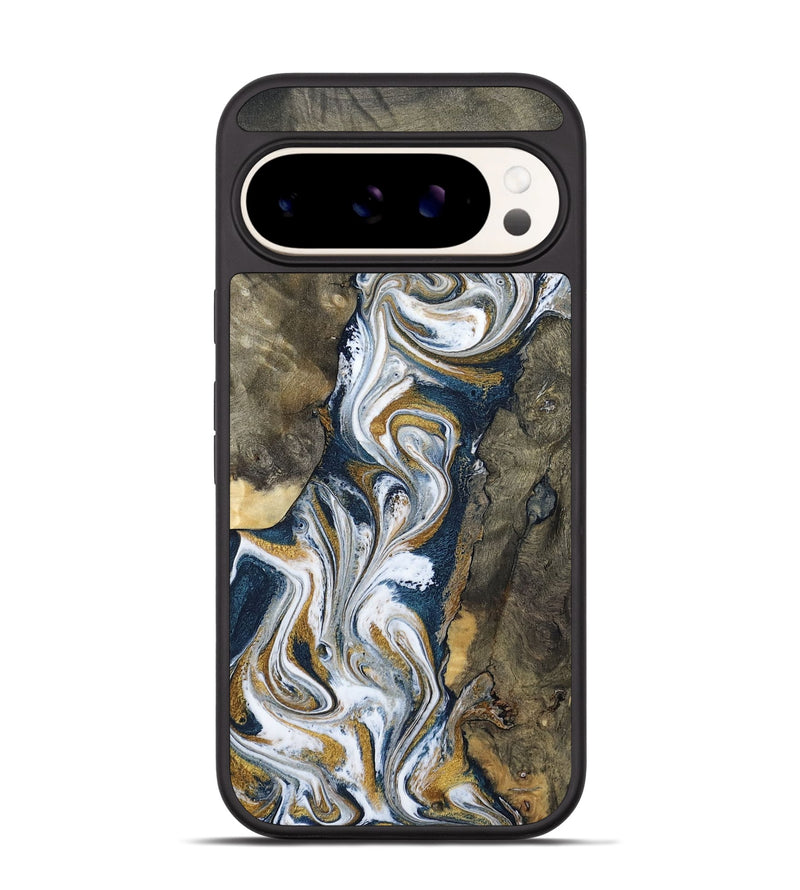Pixel 9 Pro Wood Phone Case - Katlyn (Teal & Gold, 793173)