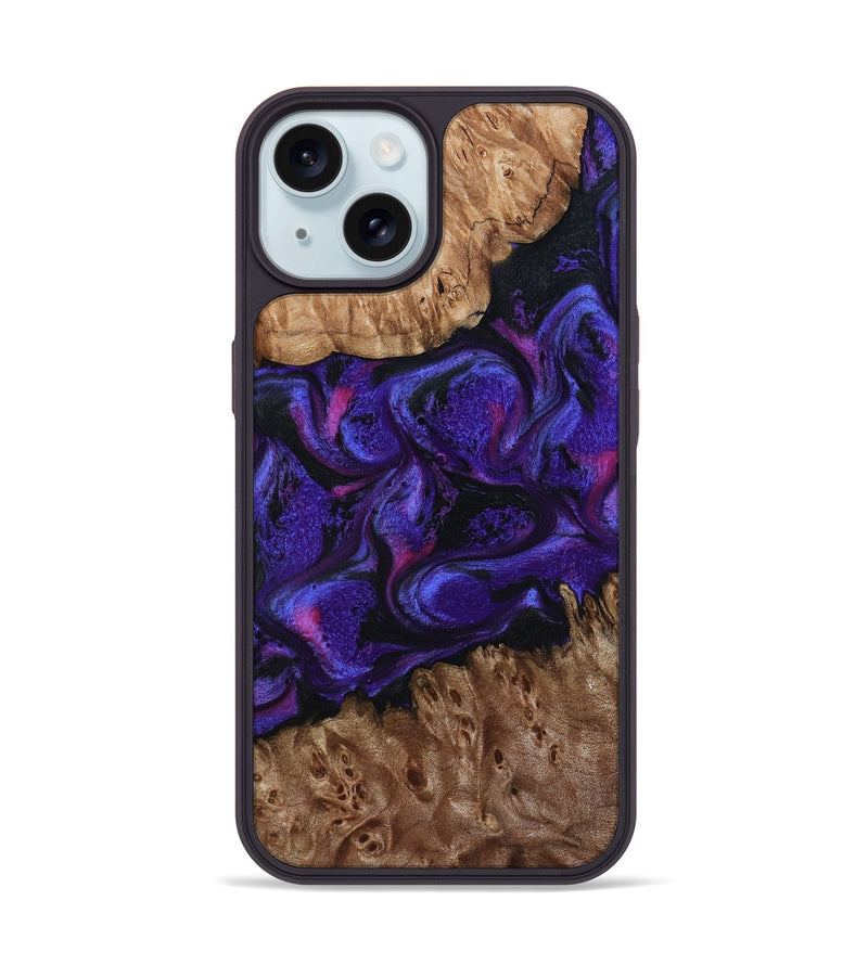 iPhone 15 Wood Phone Case - Deana (Purple, 793180)