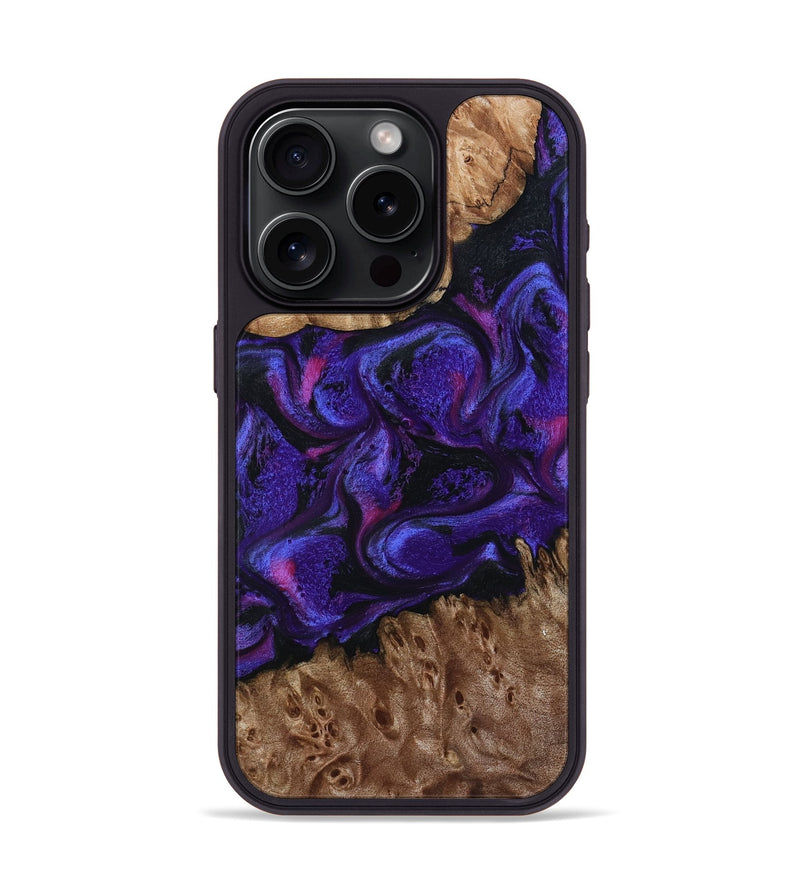 iPhone 15 Pro Wood Phone Case - Deana (Purple, 793180)