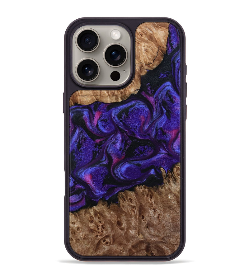 iPhone 16 Pro Max Wood Phone Case - Deana (Purple, 793180)