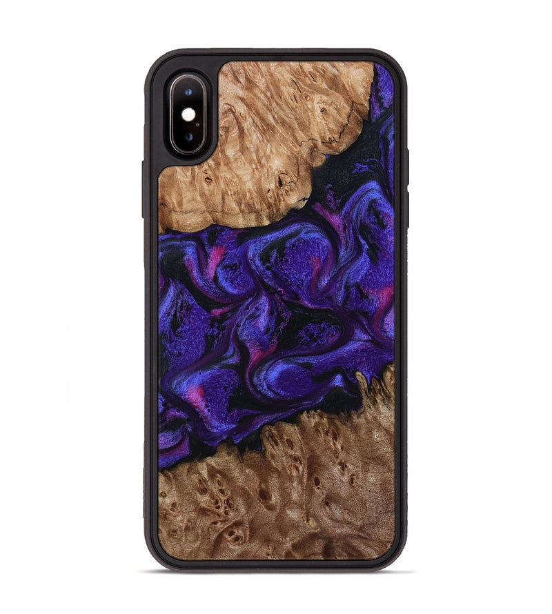 iPhone Xs Max Wood Phone Case - Deana (Purple, 793180)