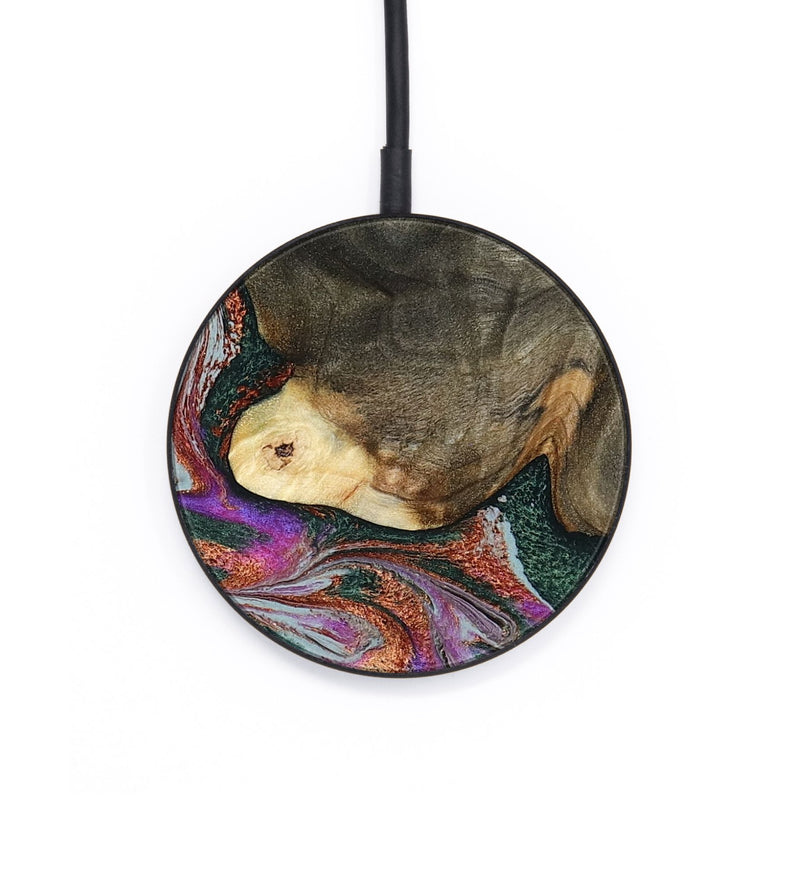 Circle Wood Wireless Charger - Yvonne (Green, 793191)