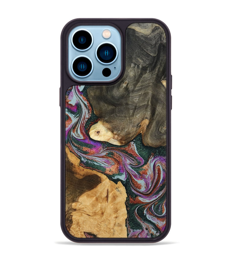 iPhone 14 Pro Max Wood Phone Case - Yvonne (Green, 793191)