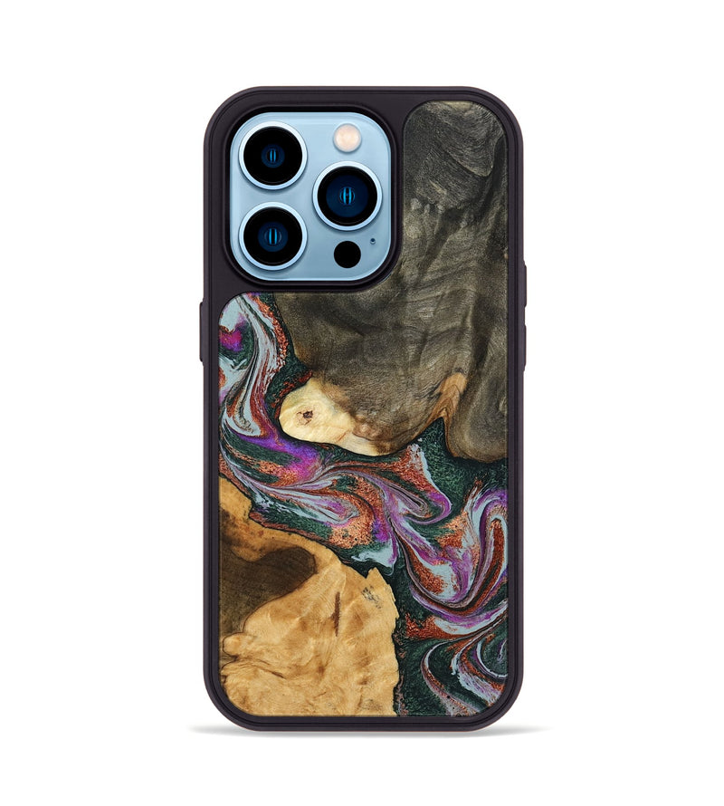 iPhone 14 Pro Wood Phone Case - Yvonne (Green, 793191)